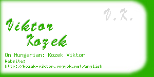 viktor kozek business card